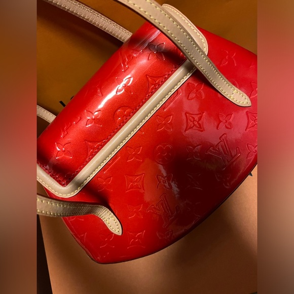 SALE!!! Louis Vuitton Red Monogram Vernis Biscayne Bay, very good condition - Picture 3 of 6
